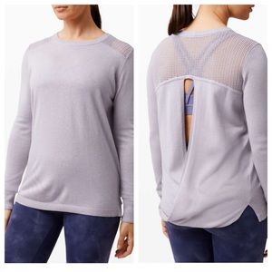 lululemon back to balance draped knit long sleeve sweater